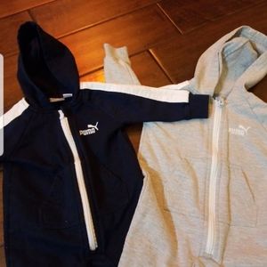 SOLD: TWO PUMA INFANT jumpsuit onesie